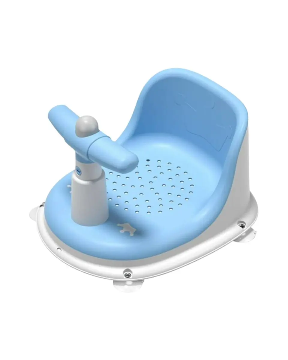 Silla De Baño Para Bebe Con Sonidos Y Manubrio Didáctico color azul 3