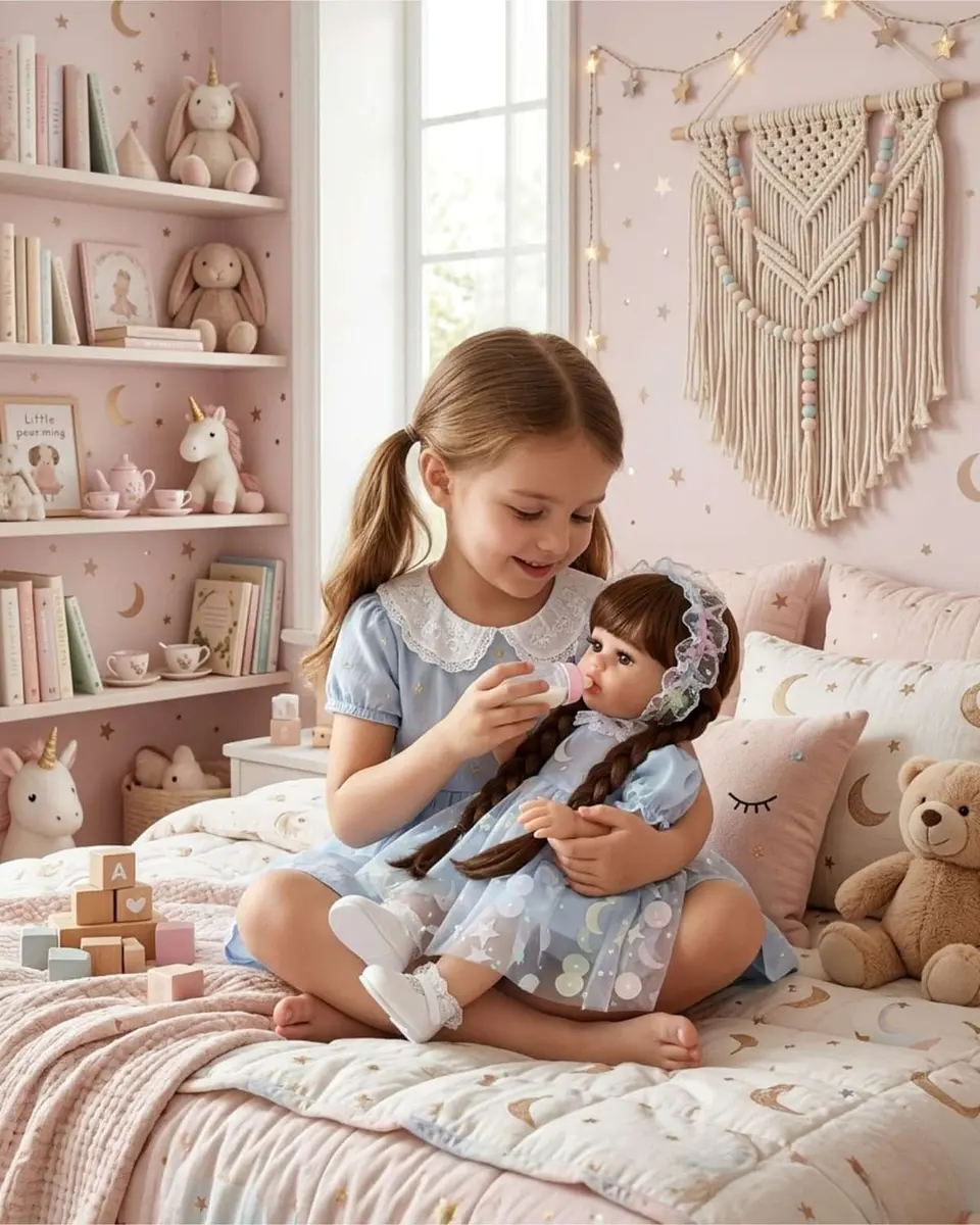 Muñeca Reborn Realista 55 cm 100% Silicona Suave + Accesorios 1