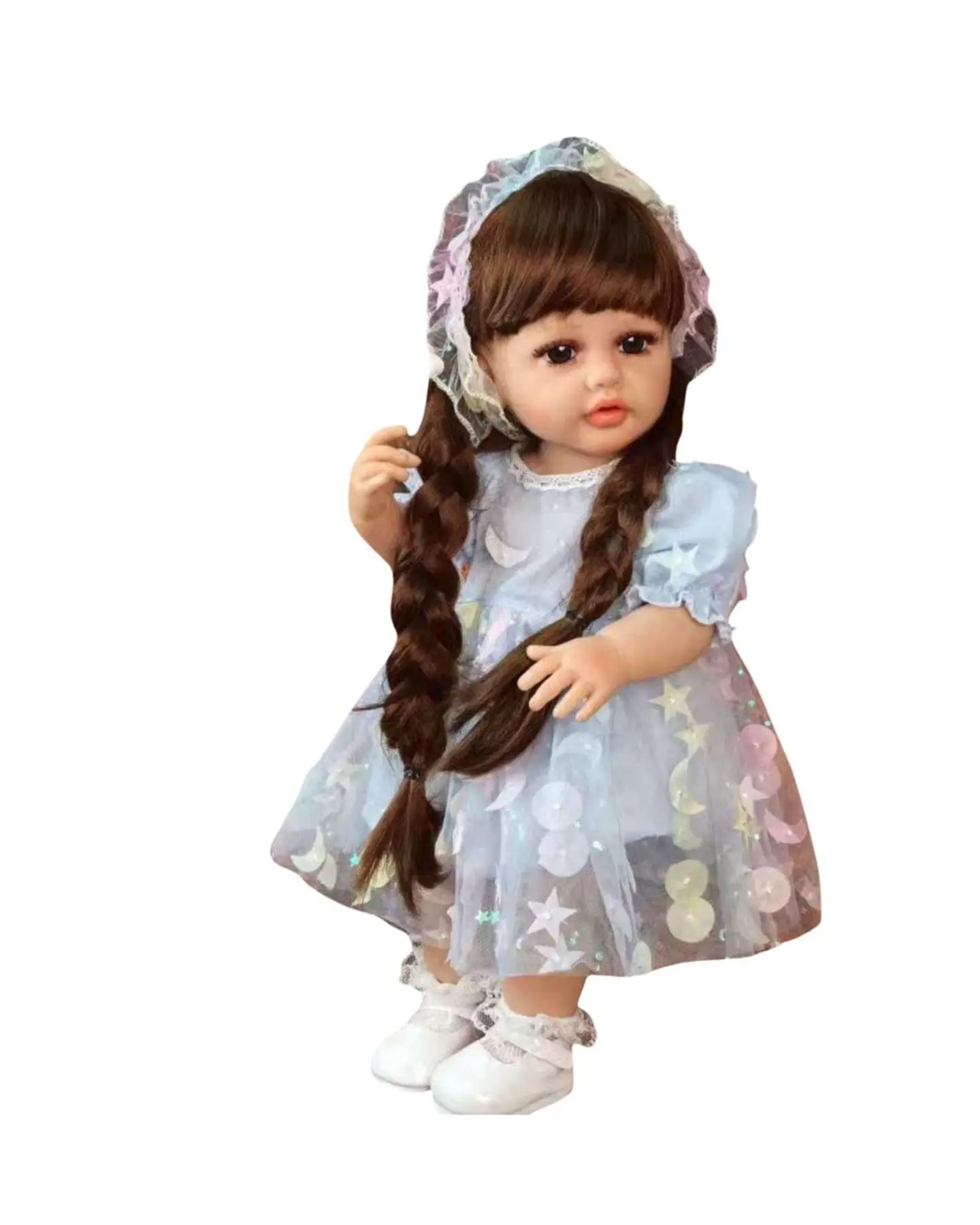 Muñeca Reborn Realista 55 cm 100% Silicona Suave + Accesorios 6