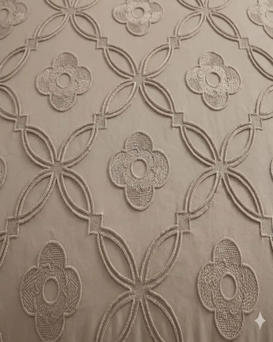 Cubrecama Quilt Nórdico Delgado Diseño Flores 2 plazas 3