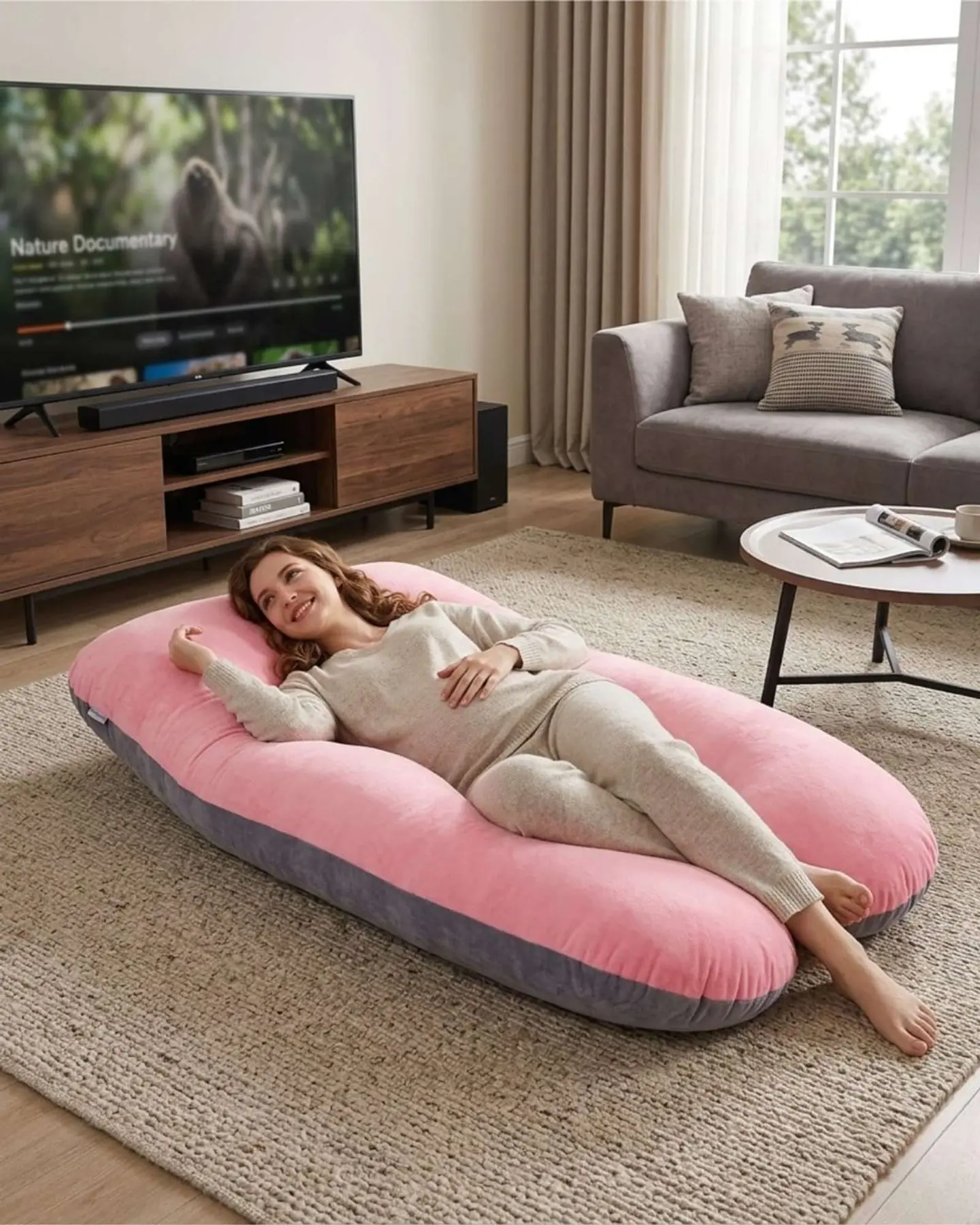 Almohada de Lactancia y Embarazo Multifuncional Ergonómica 2