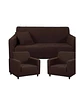 Juego de Fundas para Sillones 3+1+1 Diseño Hojas Elásticas y Lavables - Miniatura 6