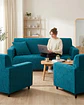 Juego de Fundas para Sillones 3+1+1 Diseño Hojas Elásticas y Lavables - Miniatura 4