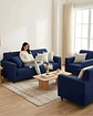 Juego de Fundas para Sillones 3+1+1 Diseño Hojas Elásticas y Lavables - Miniatura 3