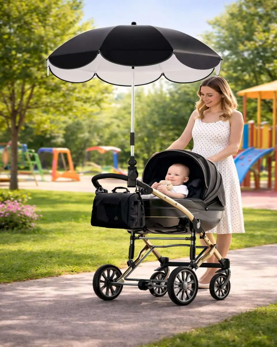Sombrilla para Coche de Bebé con Protección Universal y Flexible 4