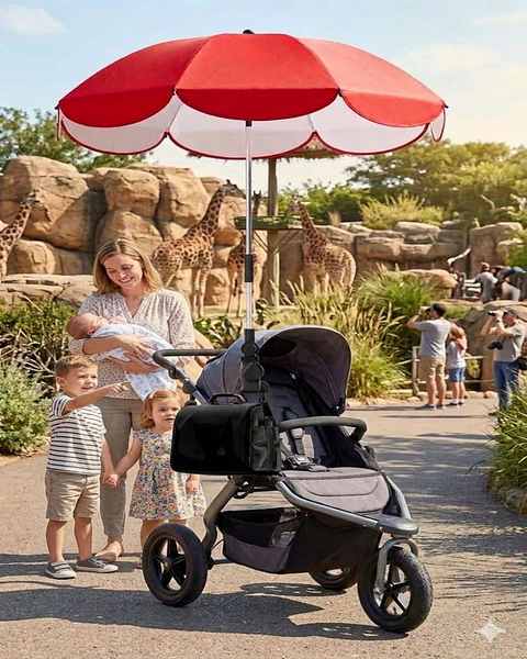 Sombrilla para Coche de Bebé con Protección Universal y Flexible