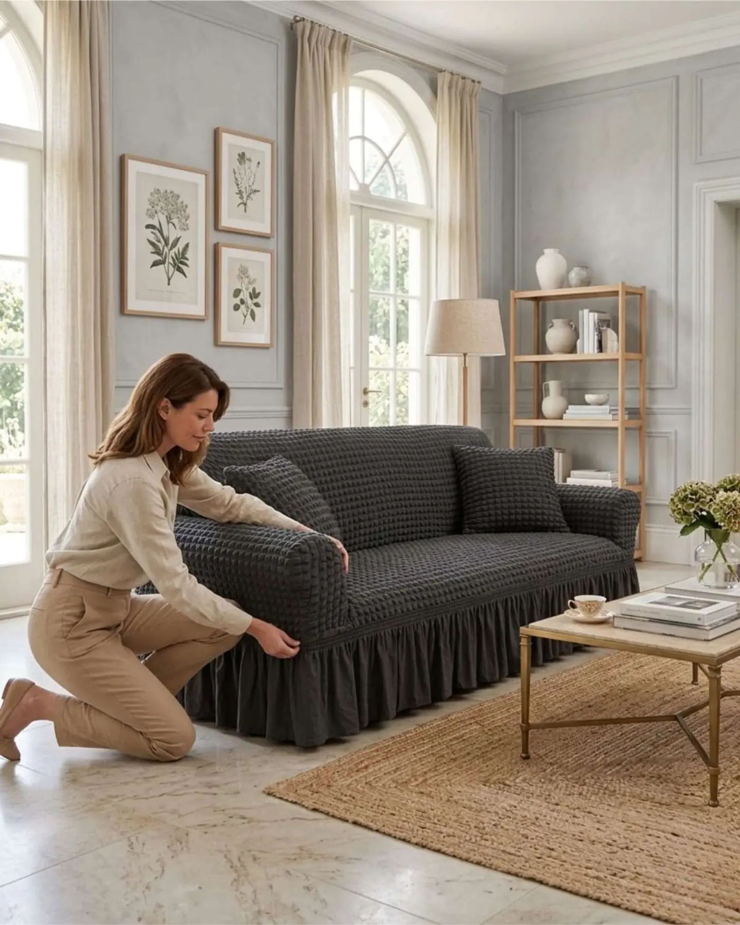 Protector De Sillón Turco 1 Cuerpo Diseño Elegante 5