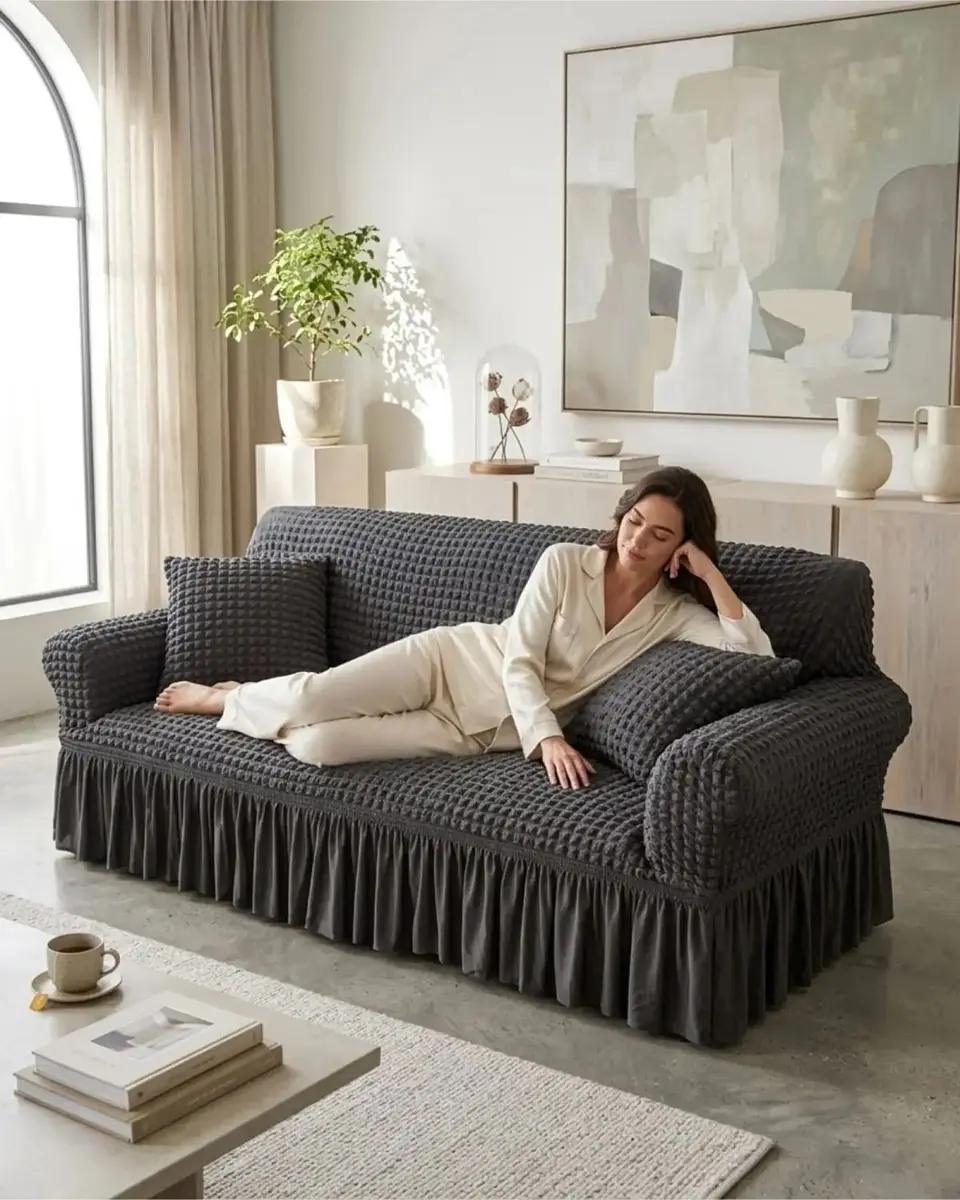 Protector De Sillón Turco 2 Cuerpos Diseño Elegante 3