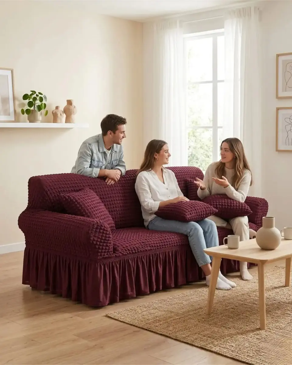 Protector De Sillón Turco 2 Cuerpos Diseño Elegante 1