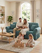 Protector De Sillón Turco 2 Cuerpos Diseño Elegante - Miniatura 3