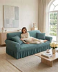 Protector De Sillón Turco 2 Cuerpos Diseño Elegante - Miniatura 4