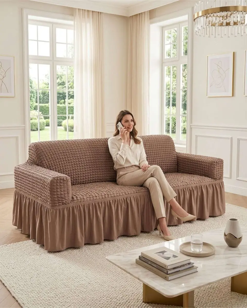 Protector De Sillón Turco 3 Cuerpos Diseño Elegante 1