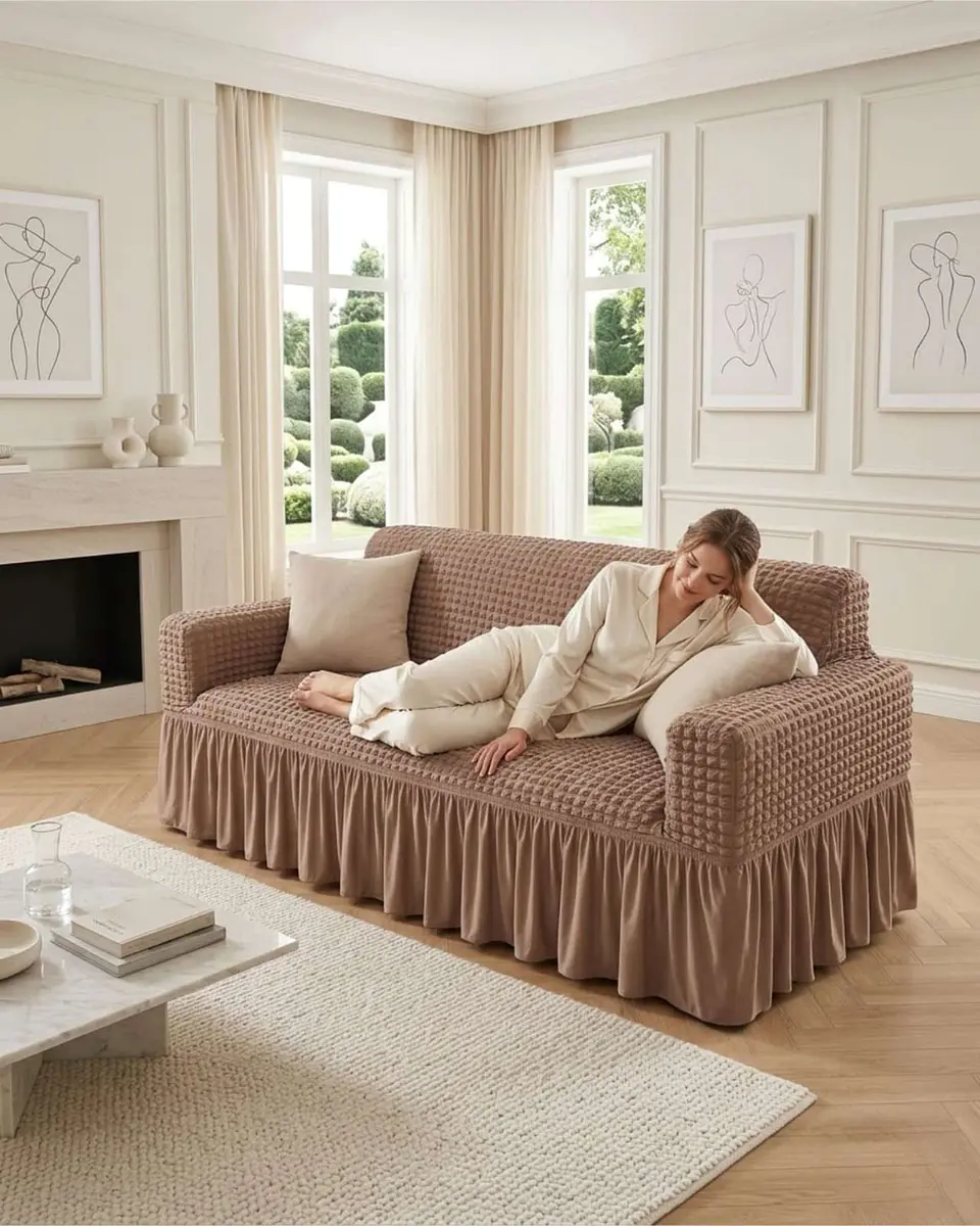Protector De Sillón Turco 3 Cuerpos Diseño Elegante 4