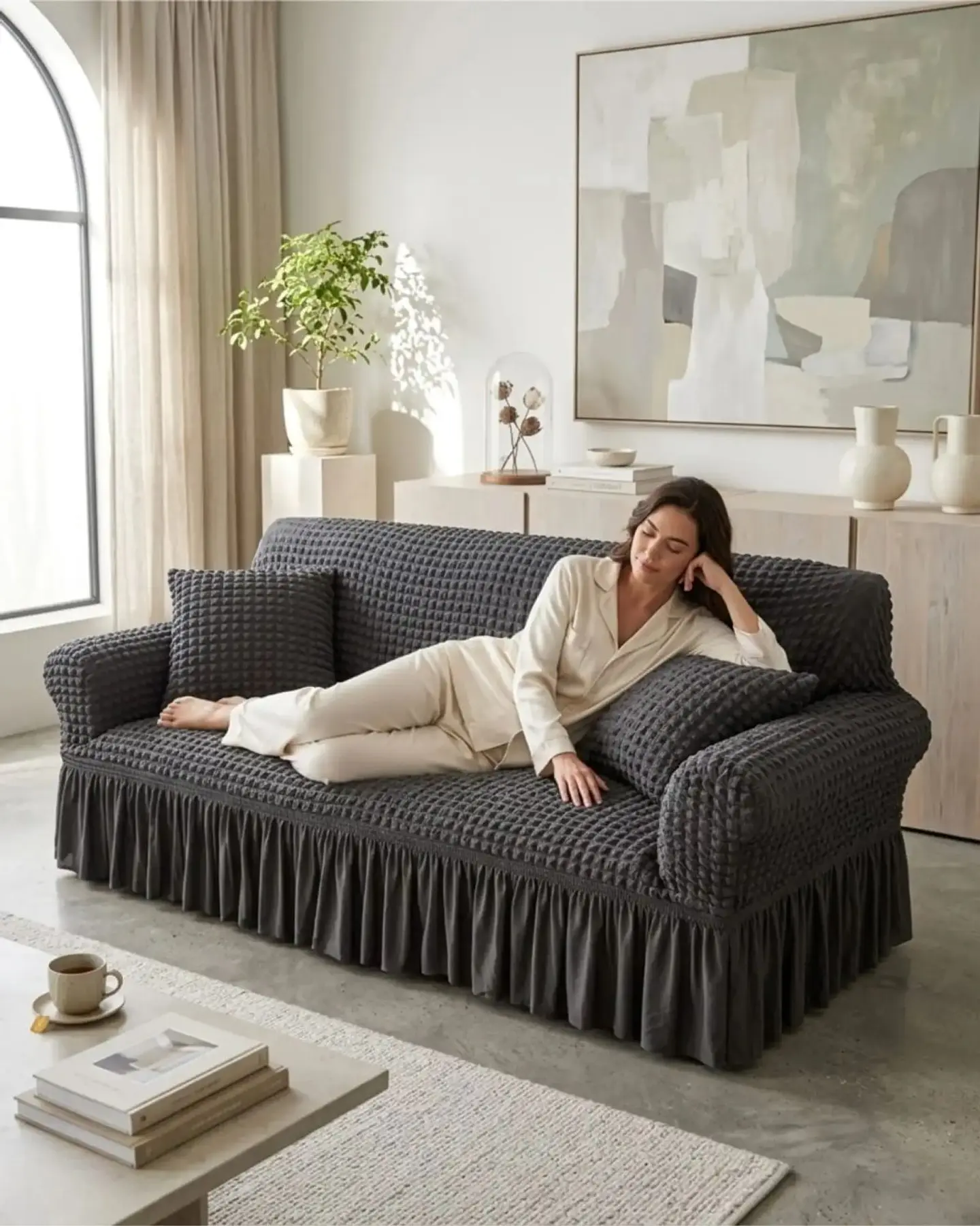 Protector De Sillón Turco 4 Cuerpos Diseño Elegante 3