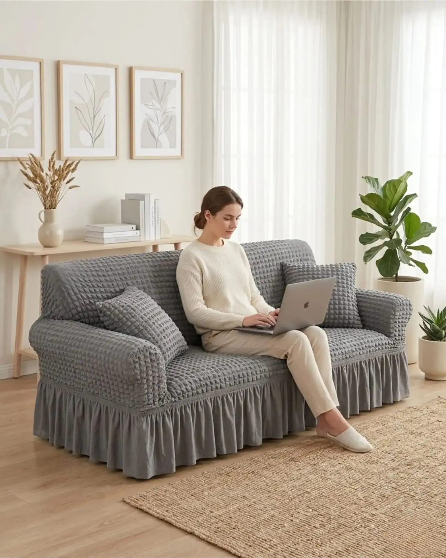 Protector De Sillón Turco 4 Cuerpos Diseño Elegante 1