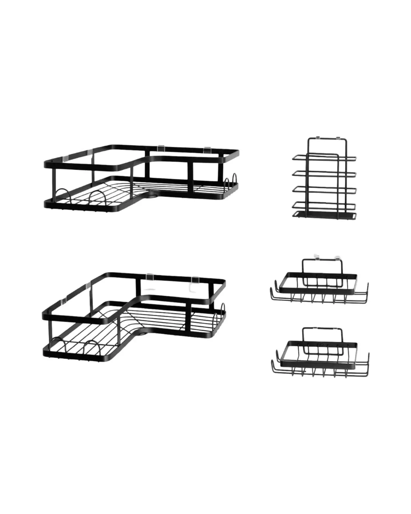 Set Organizador Baño 5 Piezas Adhesivo No Requiere Taladro 7