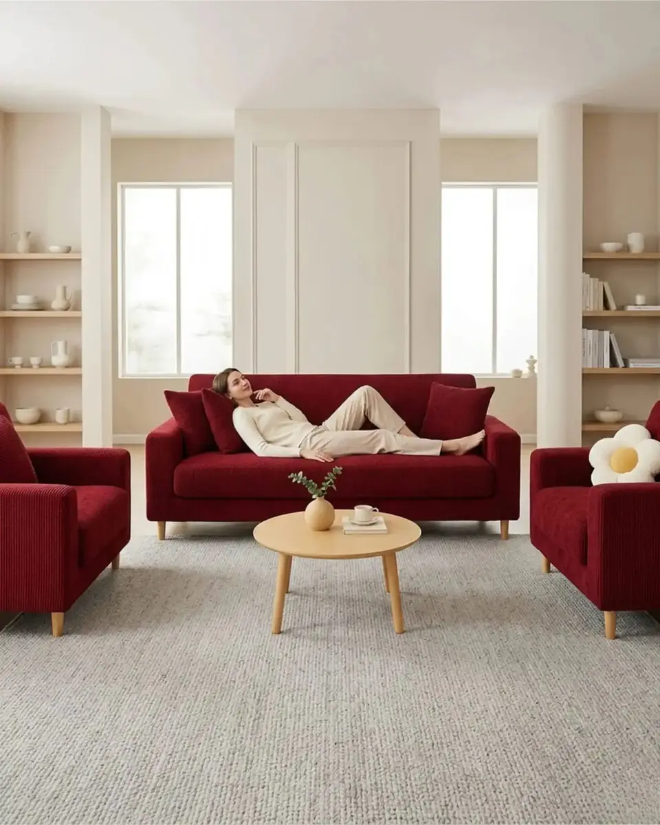 Set Cubre Sillón 3+1+1 Protector de Tela Reforzada - Lavable y Resistente 1
