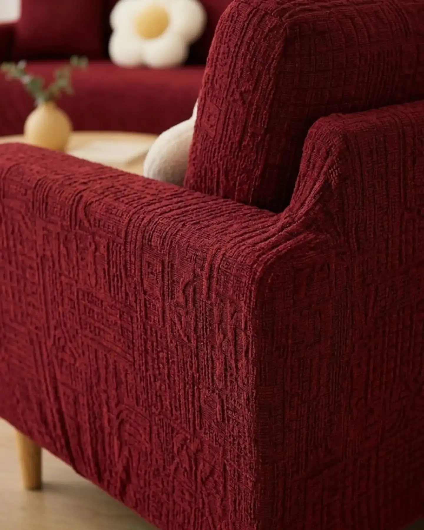 Set Cubre Sillón 3+1+1 Protector de Tela Reforzada - Lavable y Resistente 3