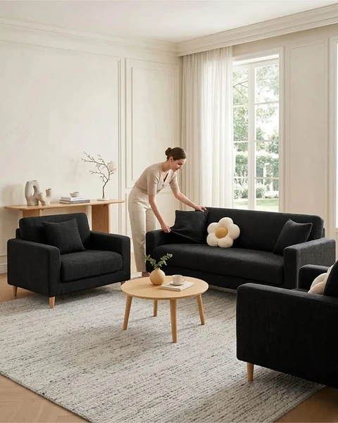 Set Cubre Sillón 3+1+1 Protector de Tela Reforzada - Lavable y Resistente