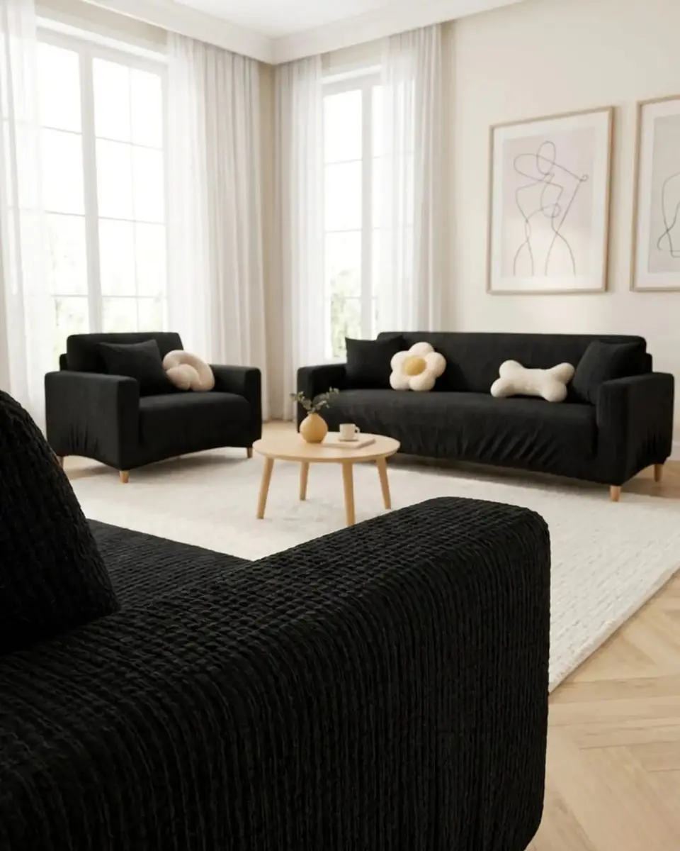 Set Cubre Sillón 3+1+1 Protector de Tela Reforzada - Lavable y Resistente 3
