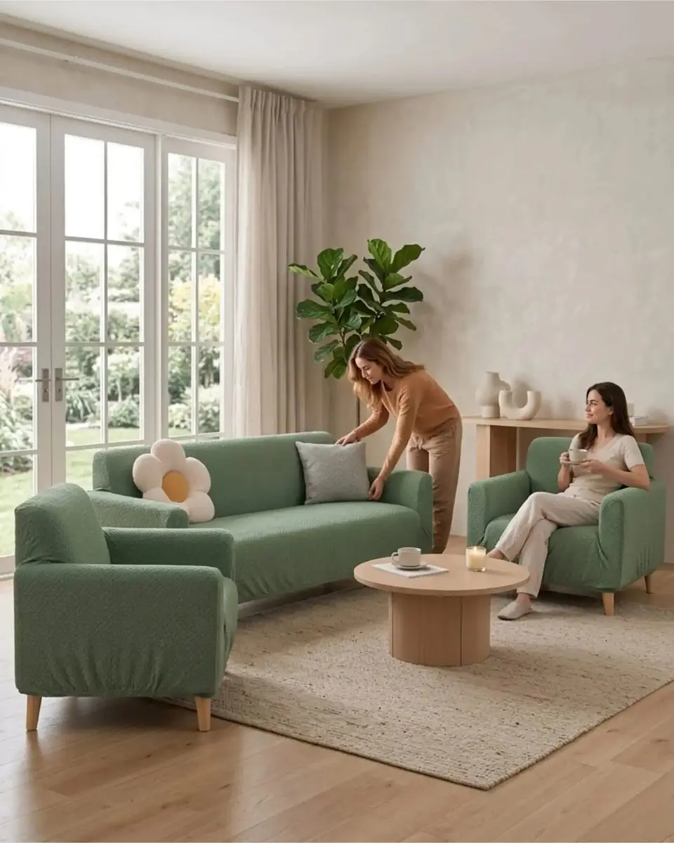 Juego de Cubre Sillón 3+1+1 Texturizado Premium - Ajuste Perfecto 5