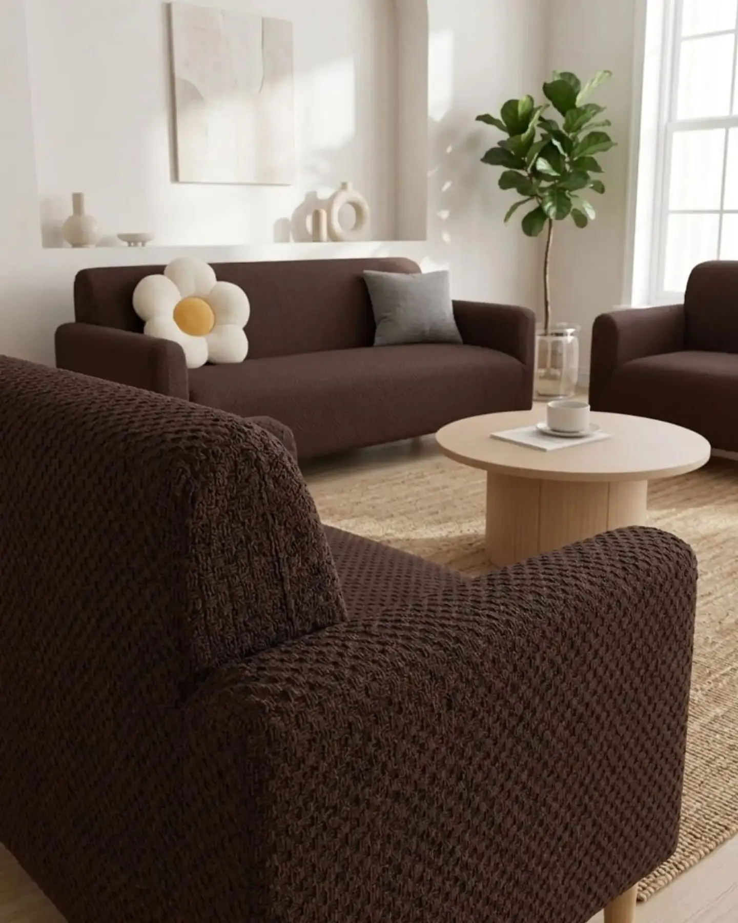 Juego de Cubre Sillón 3+1+1 Texturizado Premium - Ajuste Perfecto 3