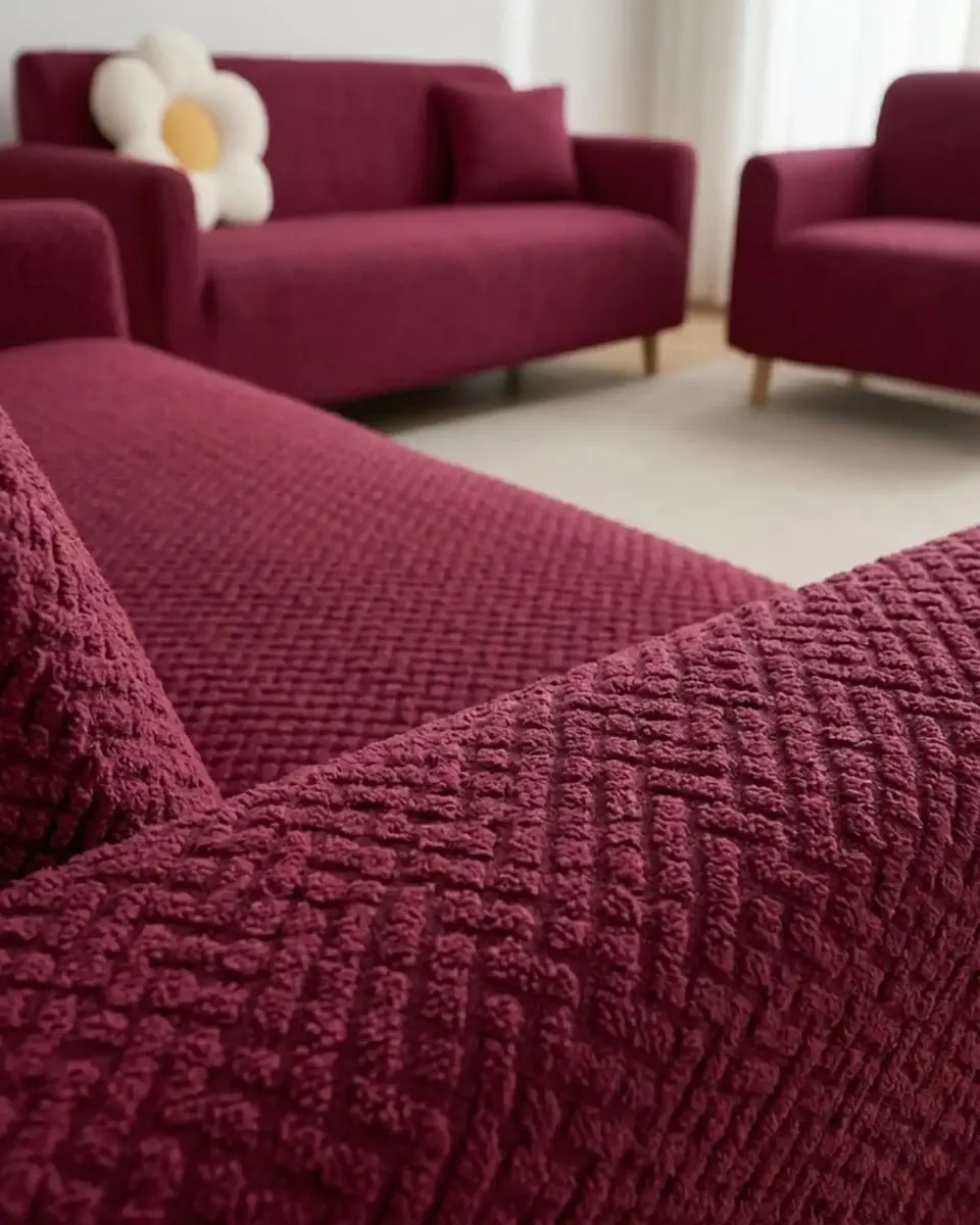 Juego de Cubre Sillón 3+1+1 Texturizado Premium - Ajuste Perfecto 4