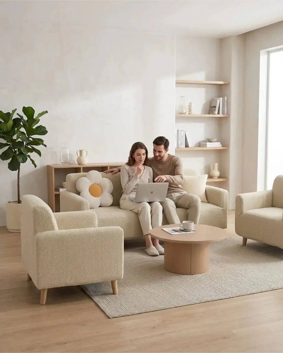 Juego de Cubre Sillón 3+1+1 Texturizado Premium - Ajuste Perfecto 2