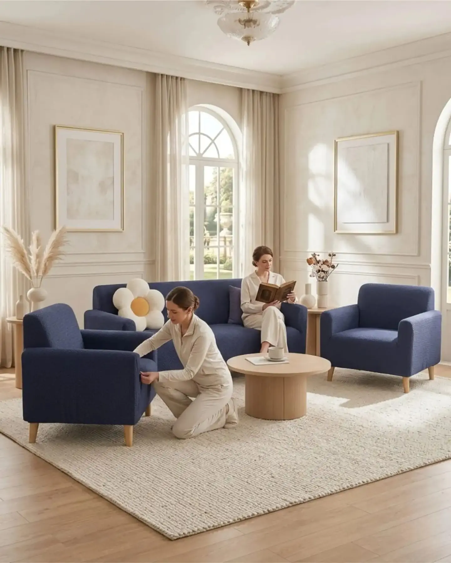 Juego de Cubre Sillón 3+1+1 Texturizado Premium - Ajuste Perfecto 2