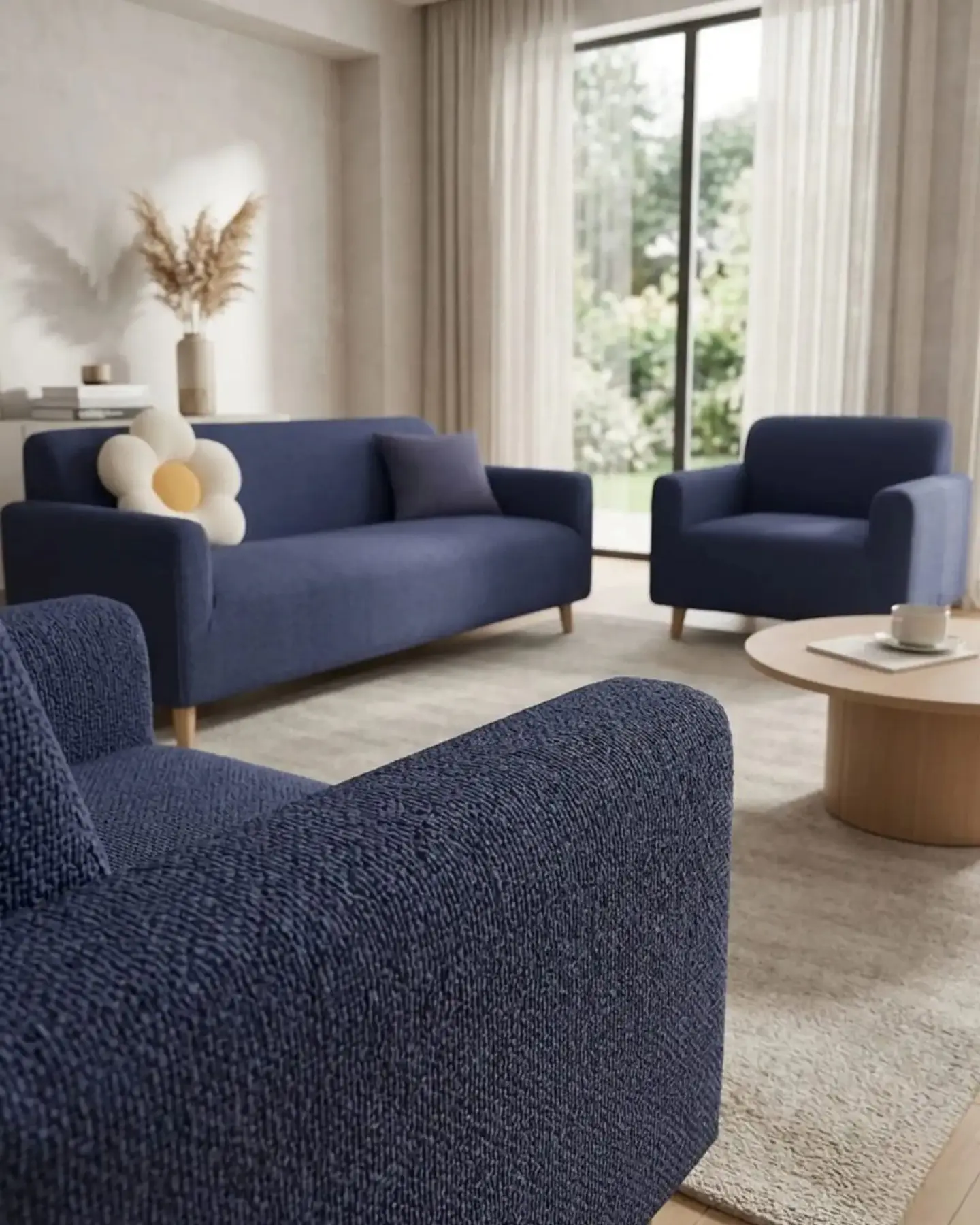Juego de Cubre Sillón 3+1+1 Texturizado Premium - Ajuste Perfecto 4