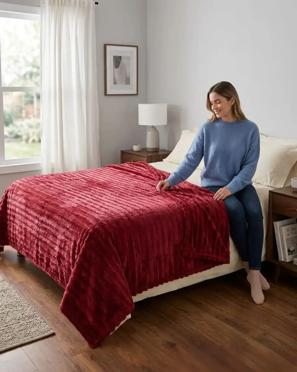 Frazada Soft Premium Estilo Boho Nórdico Plaza y Media Extra Suave y Liviana 4