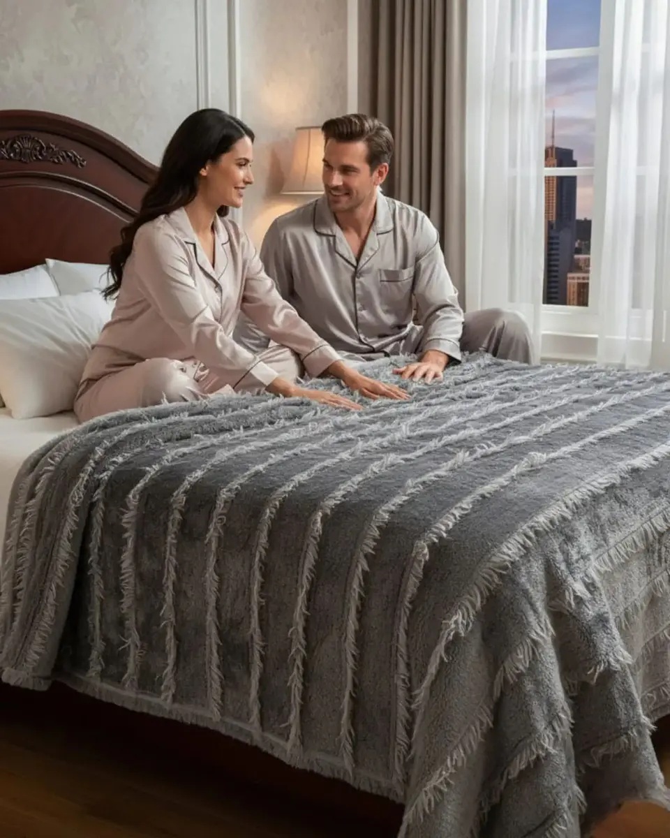 Frazada Soft Premium Estilo Boho Nórdico Plaza y Media Extra Suave y Liviana 1
