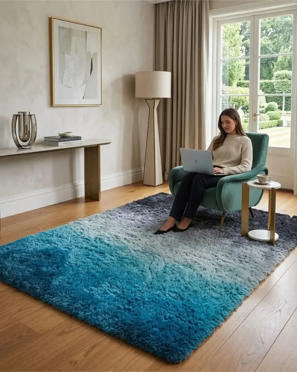 Alfombra Shaggy Peluda Extra Suave VERANO  INVIERNO 300 x 200 cm 4