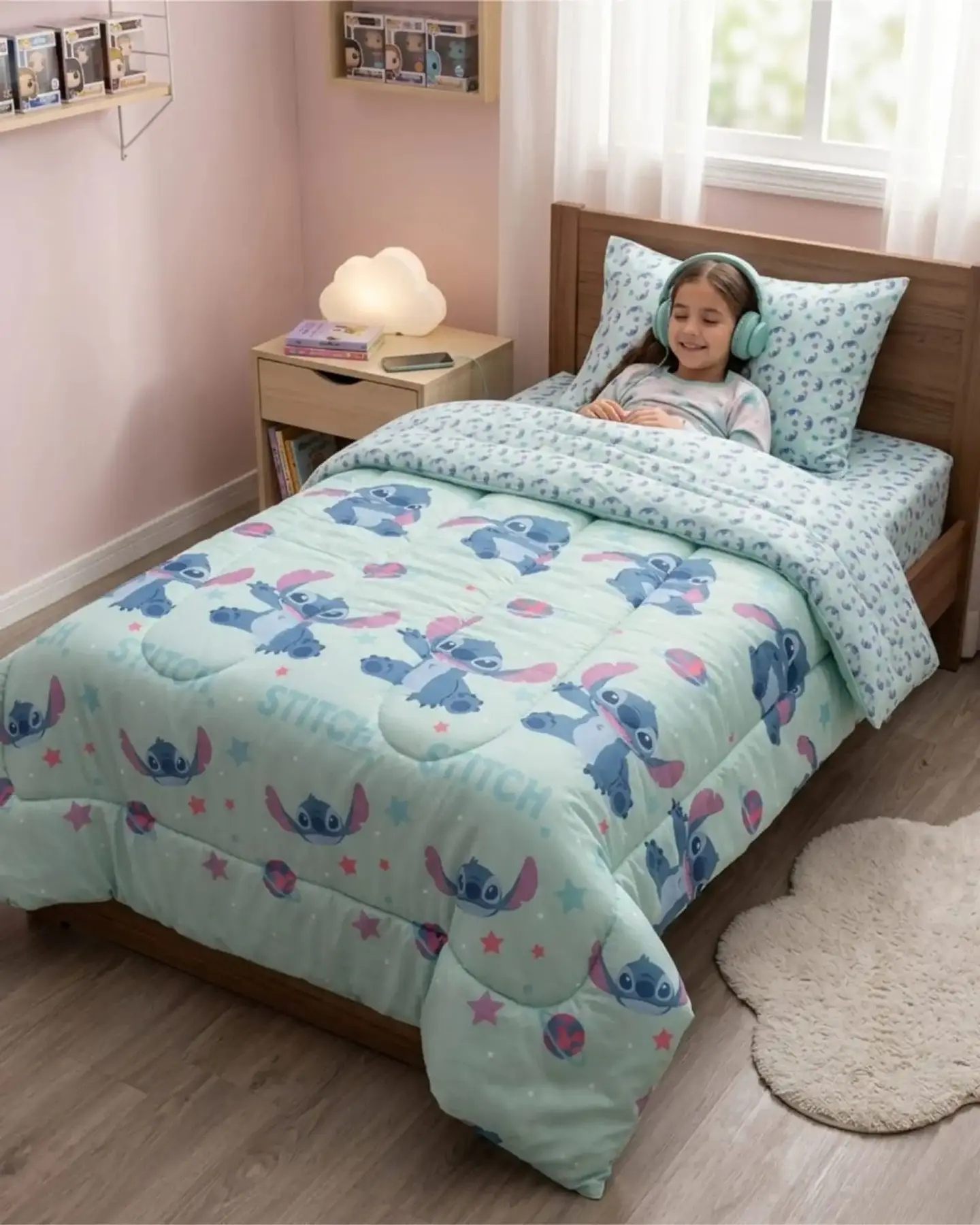 Plumón Oficial Stitch Planeta 1.5 Plazas 2