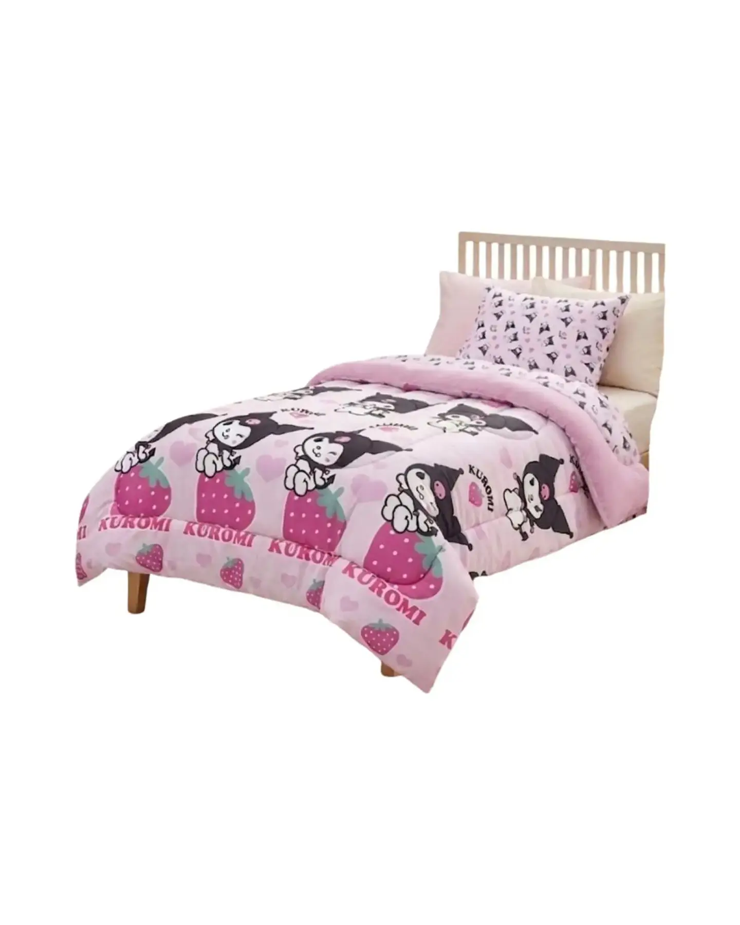 Plumón Oficial Kuromi Strawberry 1.5 Plazas 3