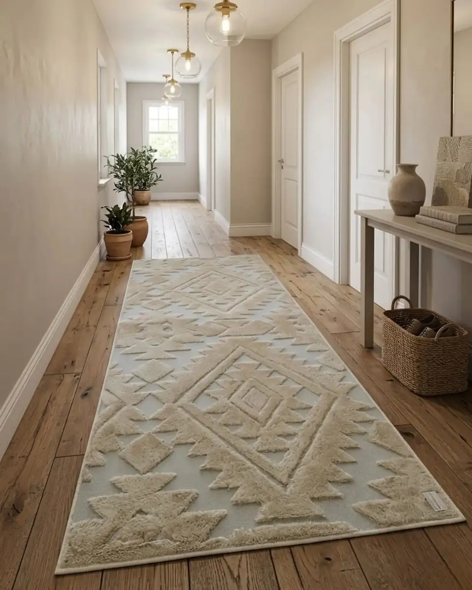 Alfombra Pasillera Moderna Diseño Jacquard 60x160cm 3