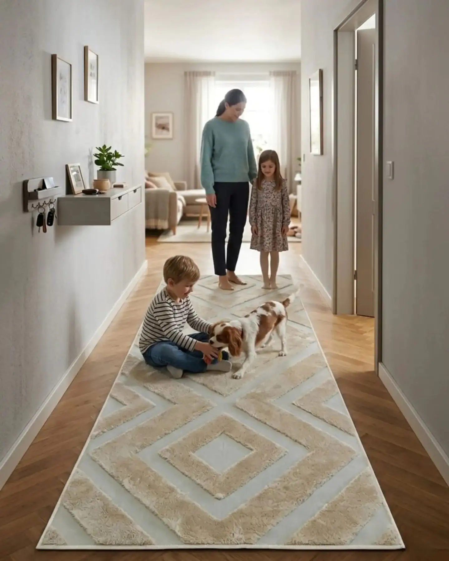 Alfombra Pasillera Moderna Diseño Jacquard 60x160cm 1