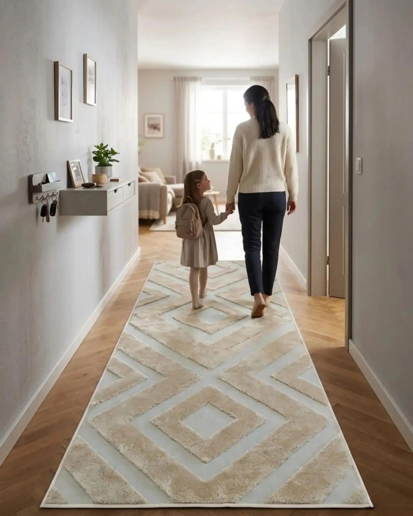 Alfombra Pasillera Moderna Diseño Jacquard 60x160cm 2