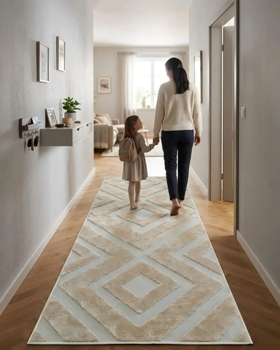 Alfombra Pasillera Moderna Diseño Jacquard 60x160cm 2