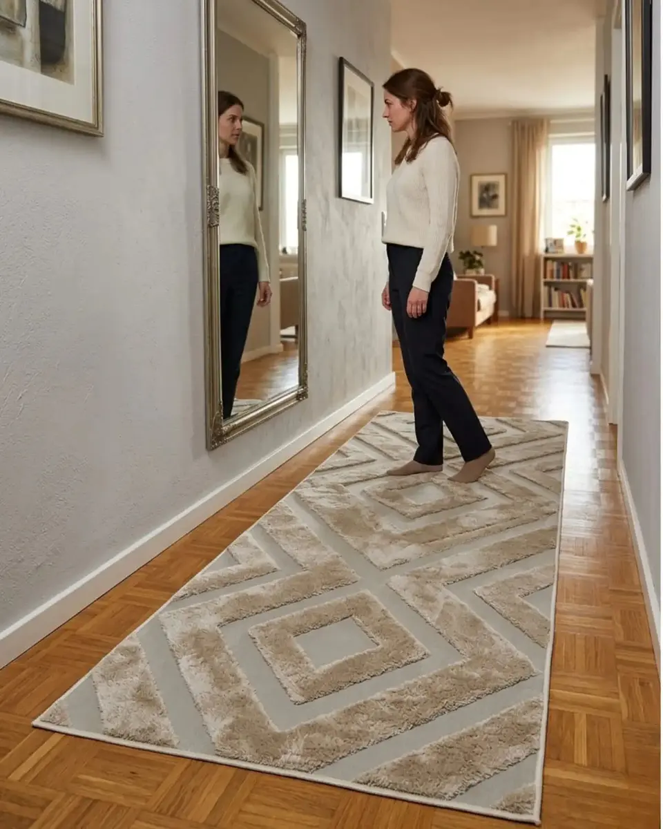 Alfombra Pasillera Moderna Diseño Jacquard 60x160cm 5