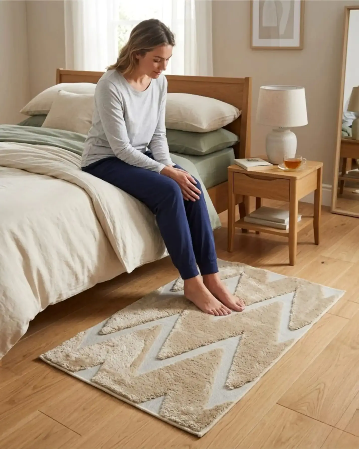 Bajada de Cama Moderna 50x80Cm Diseño Jacquard 1