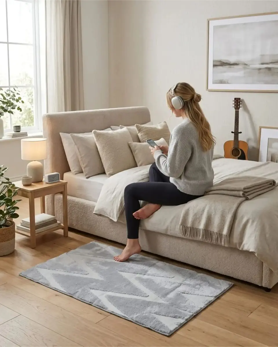 Bajada de Cama Moderna 50x80Cm Diseño Jacquard 5