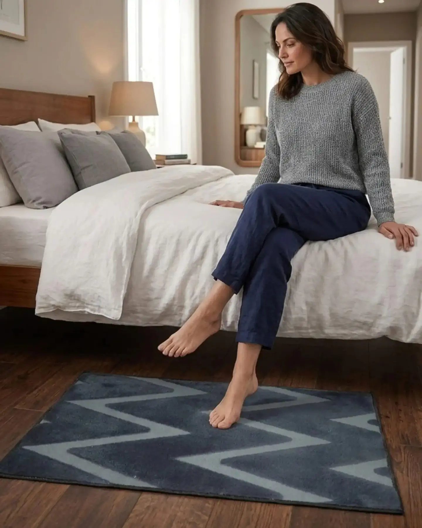 Bajada de Cama Moderna 50x80Cm Diseño Jacquard 2
