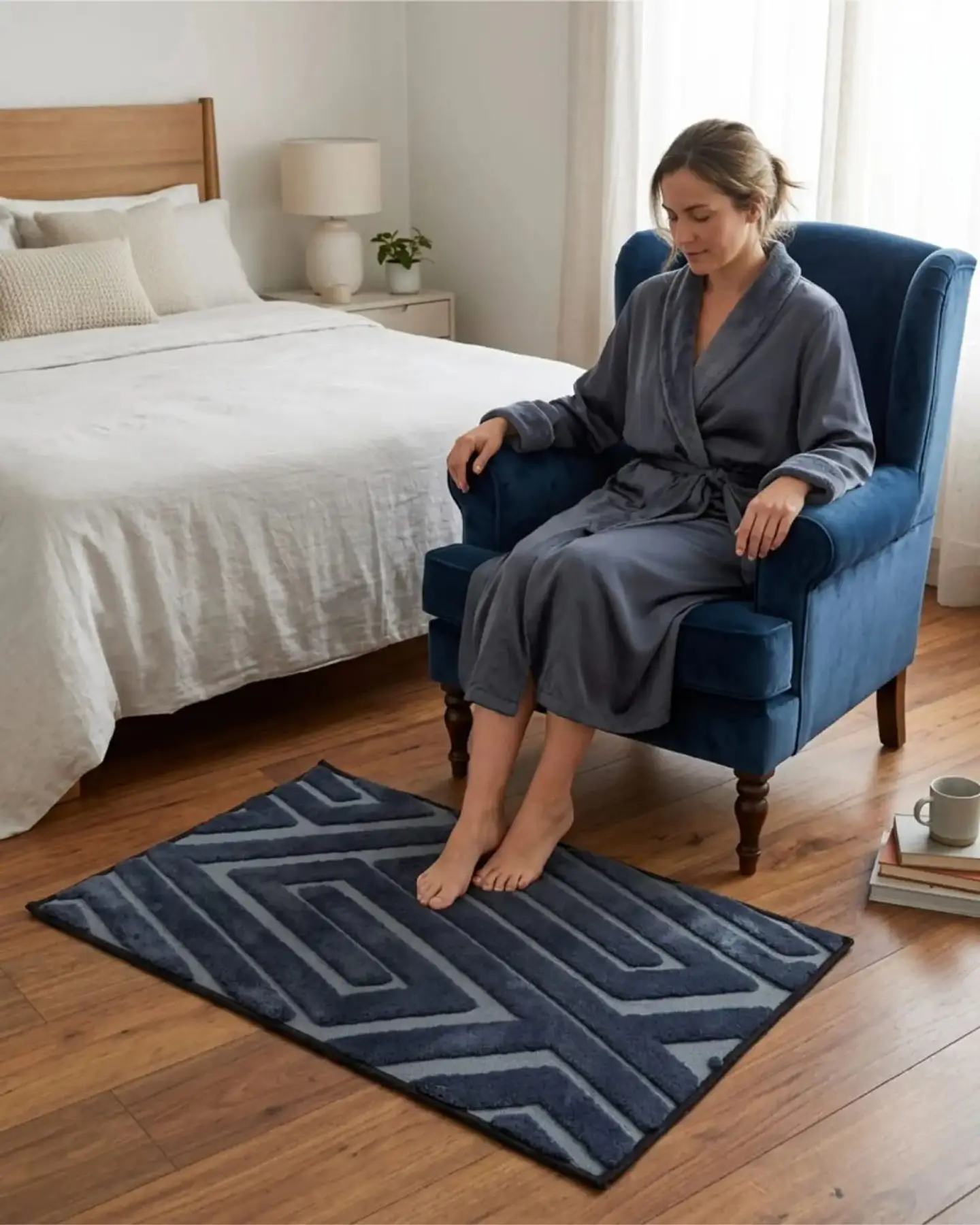 Bajada de Cama Moderna 50x80Cm Diseño Jacquard 1