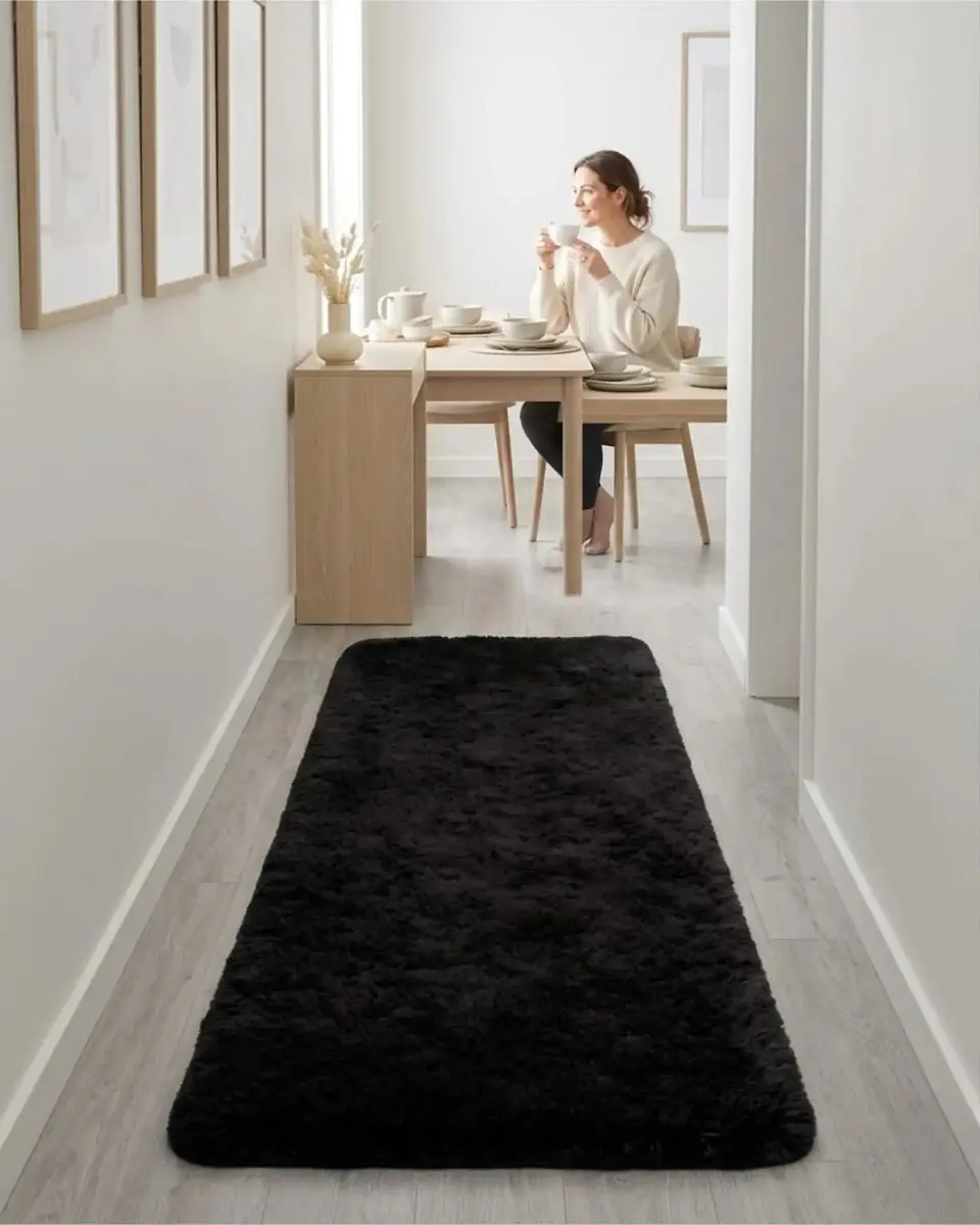Alfombra Pasillera Shaggy 70x150 cm Pelo Largo 5