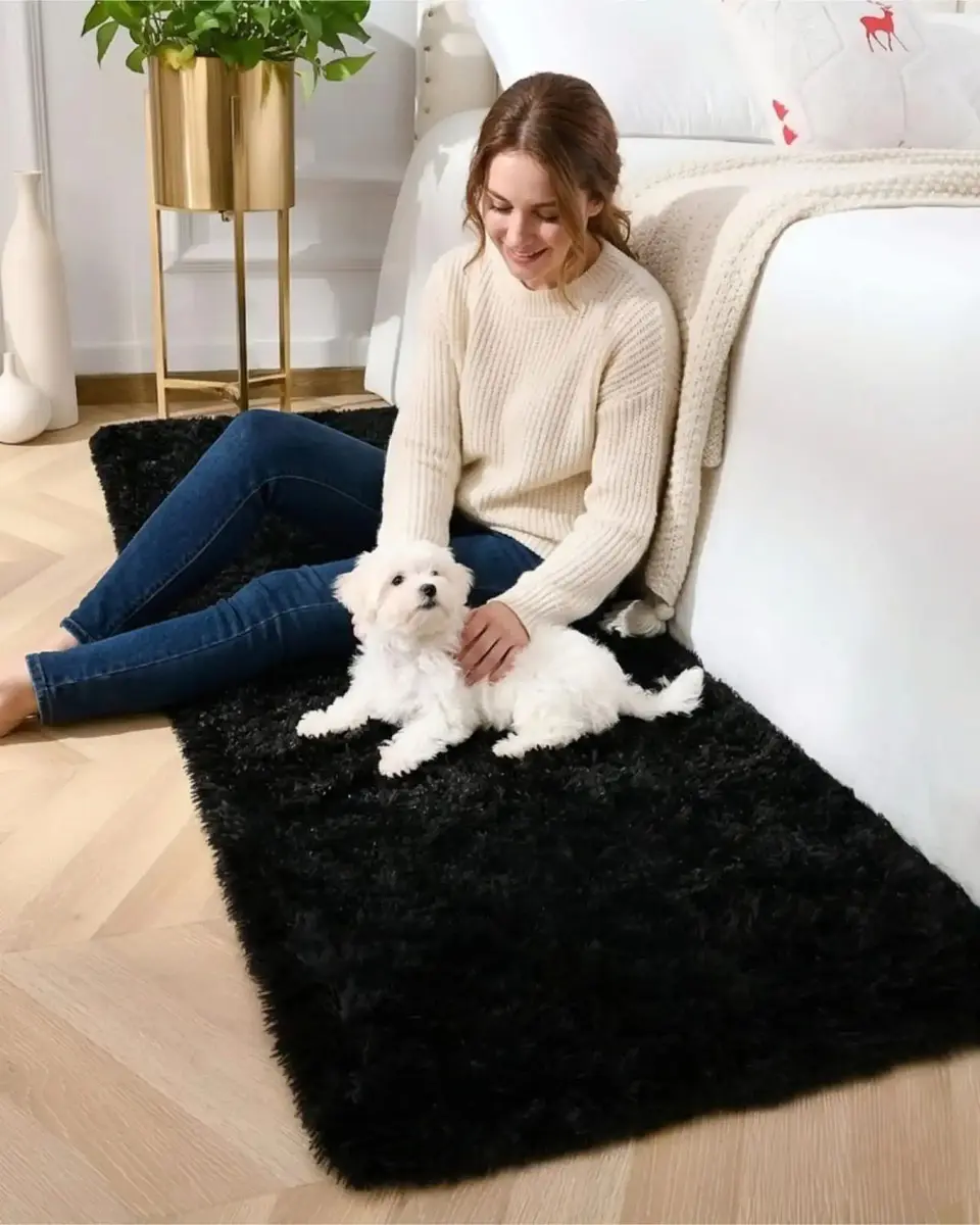 Alfombra Pasillera Shaggy 70x150 cm Pelo Largo 7