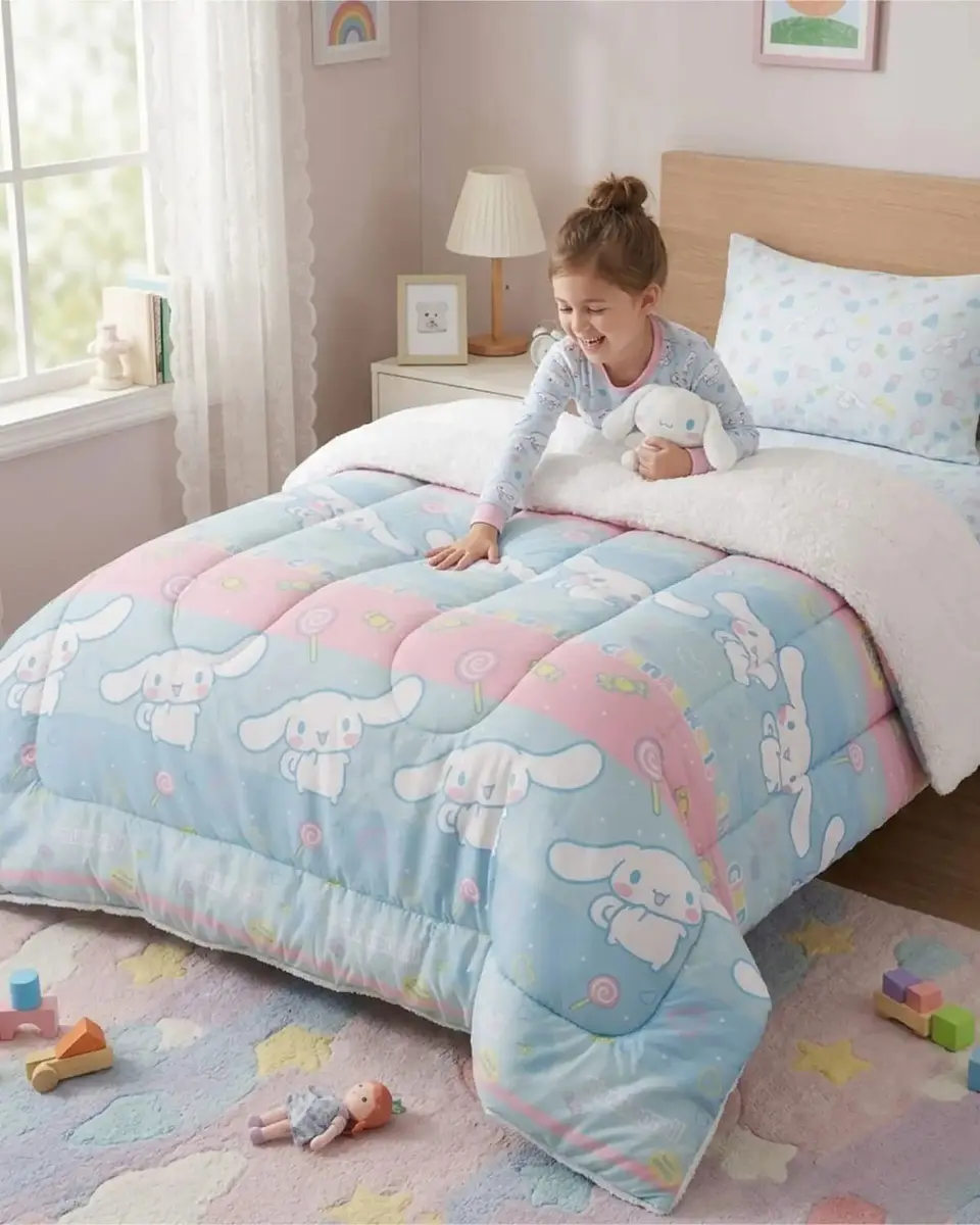 Cobertor Sherpa Infantil Premium Plaza y Media 2
