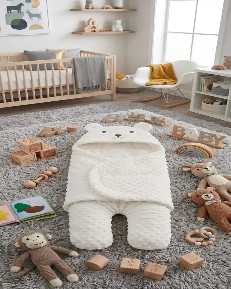Saco De Dormir Bebé Textura Minky Extra Suave Térmico 3