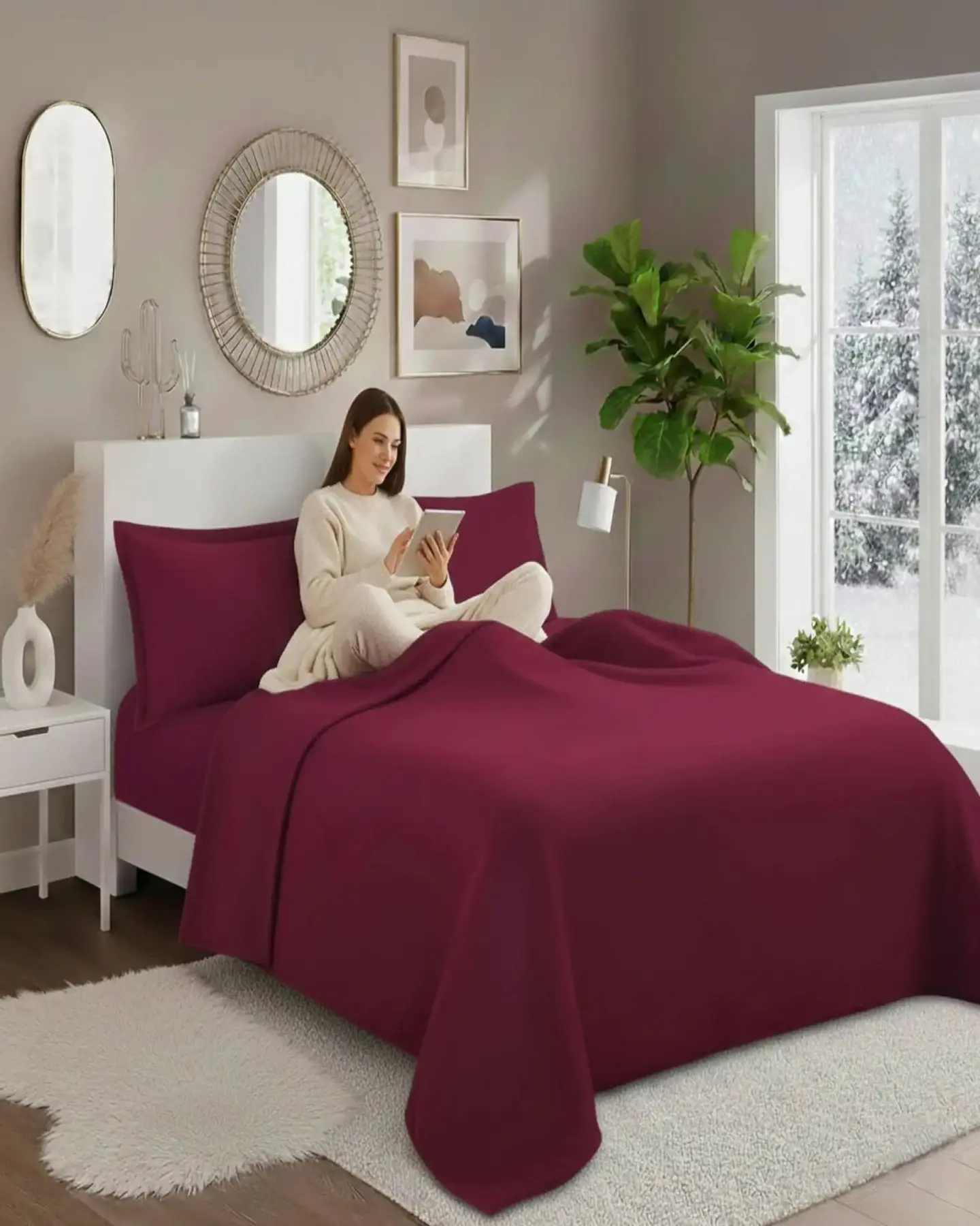 Juego Sábanas Polar Premium Super King Térmicas Extra Suaves 1