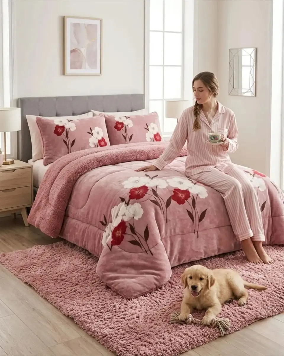 Cubrecamas Plush Con Chiporro Premium 2 Plazas 1